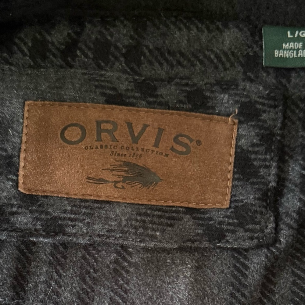 ORVIS Men's Black Plaid Jacket - Picture 4 of 4
